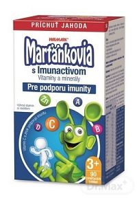 WALMARK Marťankovia s Imunactivom cmúľacie tablety, príchuť jahoda, 1x90 ks