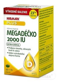 WALMARK Megadéčko 2000IU Vianoce 1×80 cps, 65+15 navyše