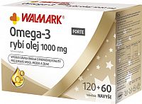 WALMARK Omega-3 FORTE rybí olej (inov. obal 2018) cps 120+60 navyše (180 ks)