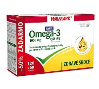 WALMARK Omega 3 rybí olej FORTE cps (výhodné balenie) 1x180 ks