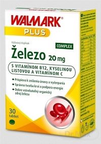 WALMARK Železo COMPLEX 20 mg (inov. obal 2019) tbl 1x30 ks