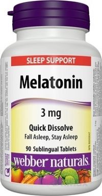 Webber Naturals Melatonin 3 mg 1×90 ks, melatonín