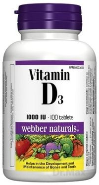 Webber Naturals Vitamín D3 1000 IU tbl 1x100 ks
