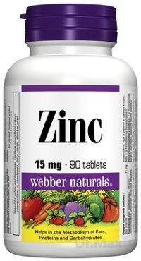 Webber Naturals Zinok 15 mg tbl 1x90 ks