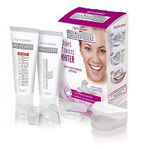 White Look bieliaci systém na zuby (bieliaci gél 75 ml+zubná pasta 75 ml+zubné nosiče 2 ks+odkladacie púzdro na nosiče 1 ks), 1x1 set