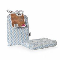 XKKO BMB osuška 120x120 Scandinavian Baby Blue Chevron