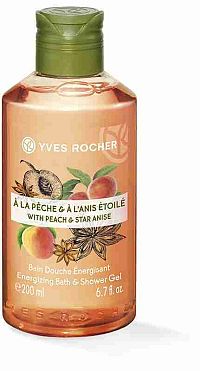 Yves Rocher Peach & Star Anise energizujúci sprchový gél 200 ml