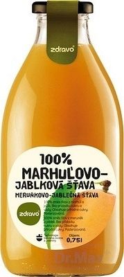 zdravo 100% MARHUĽOVO-JABLKOVÁ ŠŤAVA 1×0,75 l, s prírodnými cukrami
