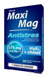 Zdrovit MaxiMag ANTISTRES Mg 375 mg+ B6 tbl s extraktom chmeľu 1x30 ks