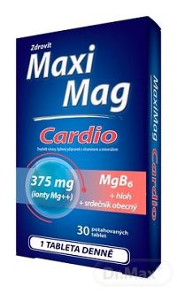 Zdrovit MaxiMag CARDIO Mg 375 mg + B6 tbl s extraktom z hlohu a srdcovníka 1x30 ks