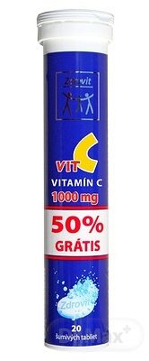 Zdrovit Vitamín C 1000 mg 50% grátis tbl eff (šumivé tablety) 1x20 ks