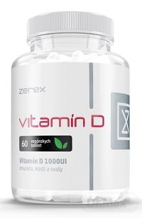Zerex Vitamín D 1000 IU 1×60 tbl, doplnok výživy
