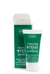 Ziaja Manuka Tree Purifying exfoliačný nočný krém proti akné ( Oily & Combination Skin 50 ml