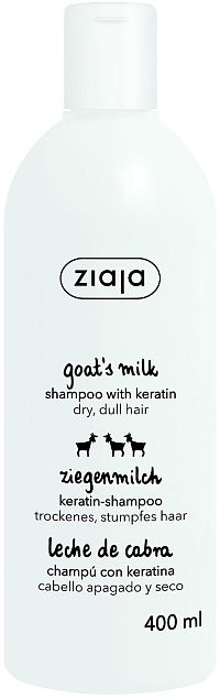 Ziaja - šampón posilňujúci s keratínom a proteínmi kozieho mlieka 1×400 ml
