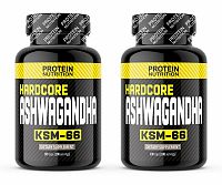 1+1 Zadarmo: Hardcore Ashwagandha - Protein Nutrition 100 kaps. + 100 kaps.