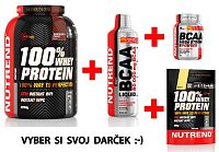 100% Whey Protein - Nutrend 2250 g + BCAA 300 g Čučoriedka