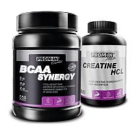 BCAA Synergy + Creatin HCL Zadarmo - Prom-IN 550 g + 240 kaps. Raspberry