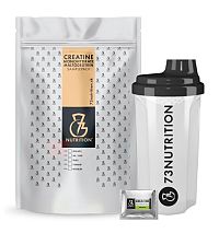 Creatine Mono + Malto Sample Pack + šejker - 73Nutrition 60 x 10 g Green Apple