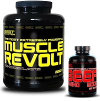 Muscle Revolt + BEEF Amino Zadarmo od Best Nutrition 2250 g + 250 tbl. Vanilka