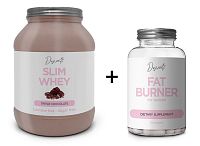 Slim Whey + Fat Burner Zadarmo - Descanti 1000 g + 60 kaps. Triple Chocolate