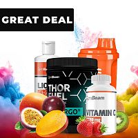 Thor Fuel + Vitargo - GymBeam 600 g Strawberry-Kiwi