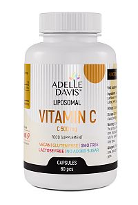 Adelle Davis - Lipozomálny vitamín C, 500 mg, 60 kapsúl