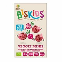 BISkids Detské celozrnné mini sušienky s červenou repou bez prid. cukru BIO 120 g