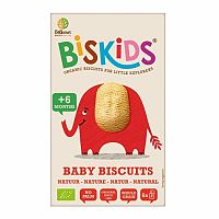BISkids Detské celozrnné sušienky Natural 6M+ BIO 120 g