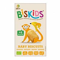 BISkids Detské celozrnné sušienky s banánom bez prid. cukru 6M+ 120 g