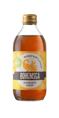 Bohemsca Záhradný sirup z bazového kvetu s citrónom sklo BIO 330 ml