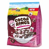 Bonavita Detské cereálie Cocoa Rings s marshmallows 250 g