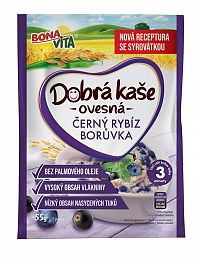 Bonavita Dobrá kaša ovsená čučoriedka a čierne ríbezle 55 g