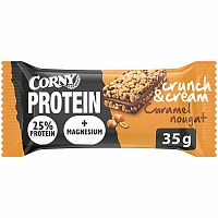 CORNY Protein tyčinka s karamelem a nugátem 35g