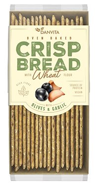 Danvita Krehké pšeničné plátky s olivami a cesnakom 130 g