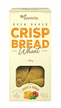 Danvita Krehké pšeničné rezané plátky so syrom a paradajkami 110 g