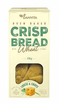Danvita Krehké pšeničné rezané plátky so syrom a pažítkou 110 g