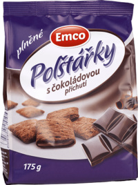 Emco Plnené vankúšiky s čokoládovou príchuťou 175 g