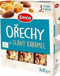 Emco Tyčinka s orechmi a slaným karamelom 3x 35 g