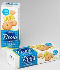 Fitola Lemon Krehké sušienky s kúskami citrónovej kôry bez pridaného cukru 130 g