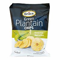 Grace Bezlepkové chipsy zo zelených banánov plantain solené 85 g