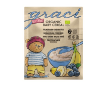 Graci Baby Ovsená kaša banán a čučoriedka 6+ BIO 140 g