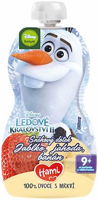 Hami Disney Frozen Olaf vrecko jablko, jahoda, banán 110 g