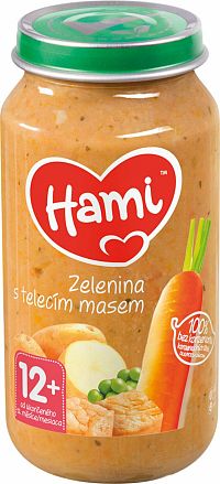 Hami Mäsozeleninový príkrm Zelenina s teľacím mäsom 250 g