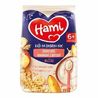 Hami Mliečna kaša krupicová banánová s broskyňou 210 g