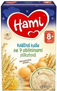 Hami Mliečna kaša so 7 obilninami na dobrú noc piškótová 225 g