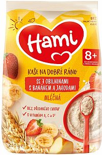 Hami Mliečna kaša so 7 obilninami s banánom a jahodami 210 g