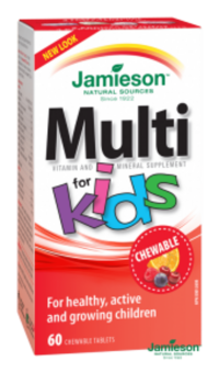 Jamieson Multi Kids multivitamín tablety na cmúľanie pre deti 60 tabliet