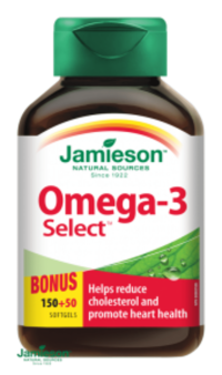 Jamieson Omega-3 Select 1000 mg 150 + 50 kapslí zadarmo
