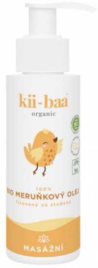 Kii-baa organic 100% Marhuľový olej 0+ masážny BIO 100 ml