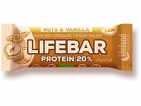 Lifefood Lifebar Protein Oriešková s vanilkou RAW a BIO 47 g